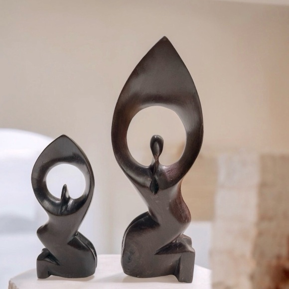 Artist Gordon Adu Other - KNEELING ANGEL OF PEACE wooden sculptures MADE IN GHANA
